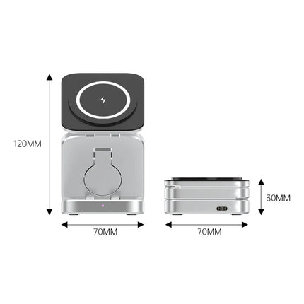 Triple Chargeur Pliable à Induction - Pour Apple