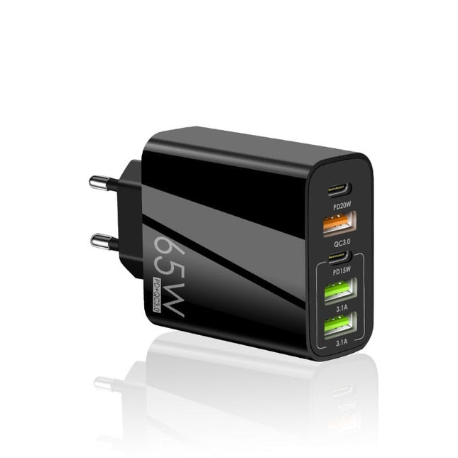 Chargeur rapide 65W 5 en 1 - 3 USB + 2 USB-C