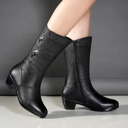 Bottes Longues à Talons Élégantes