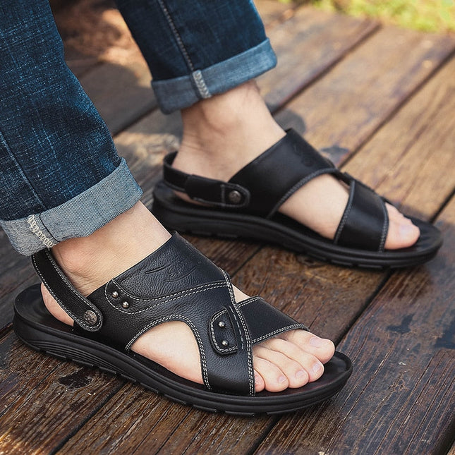 Sandales Hommes Cuir Véritable