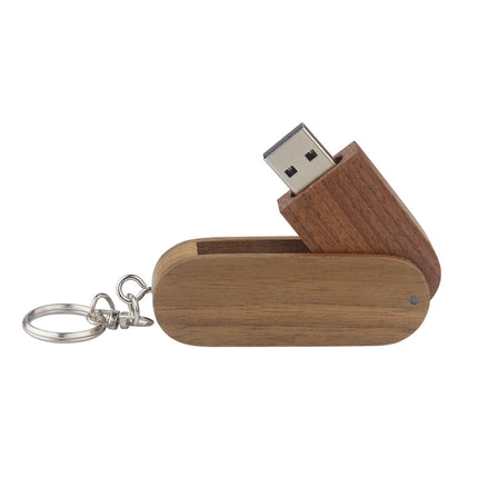 Clé USB Rotative 128GB en Bois Naturel