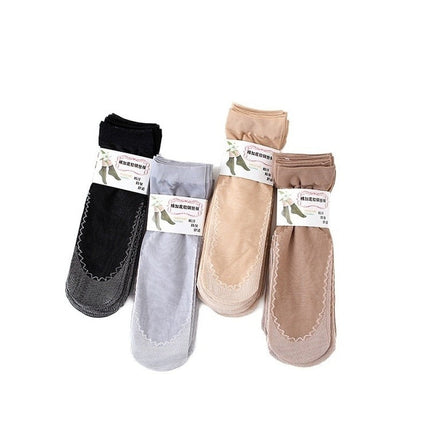 Lot de 4 Chaussettes Transparentes et Antidérapantes