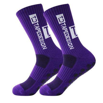 Lot de 2 Paires de Chaussettes de Sport Montantes Antidérapantes