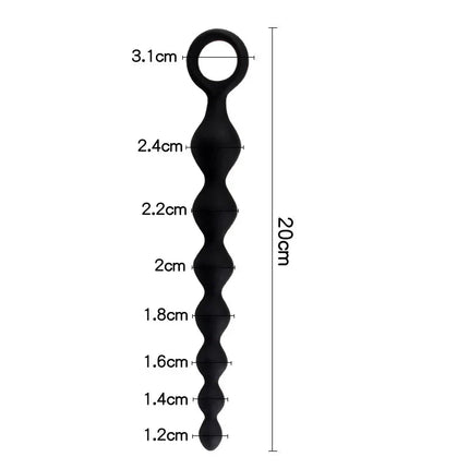 Chaîne perles anales en silicone 20cm