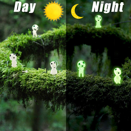 10 pcs Mini statue de jardin lumineuse