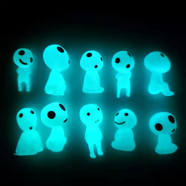 10 pcs Mini statue de jardin lumineuse