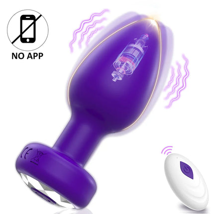 Plug anal 10 Vibrations Contrôlable à distance