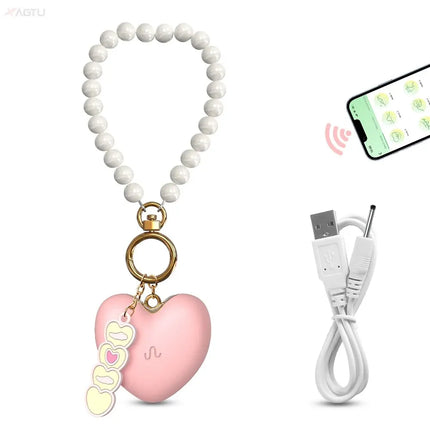 Little Heart - Mini Vibromasseur Coeur Porte-Clé - 9 Vibrations + APP