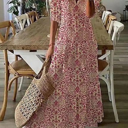 Robe Longue d'Été À Imprimé Floral