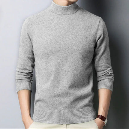 Pull doux col cheminée montant pour homme