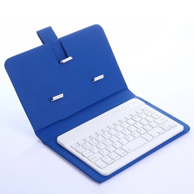 Mini Clavier Sans Fil Bluetooth pour Smartphone - Etui en Cuir PU