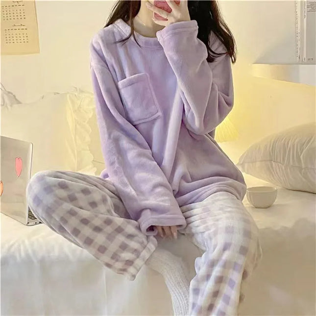 Pyjama en flanelle à Carreaux ULTRA Chaud - Femme