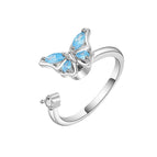 Papillon Bleu - Argent