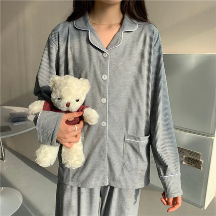 Pyjama boutonné en Coton Modal - Femme