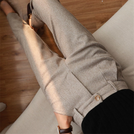 Pantalon d'Hiver Chic Effet Laine