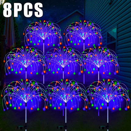 Lot de 2 Lampes LED Solaires -  Effet Feu D'artifice