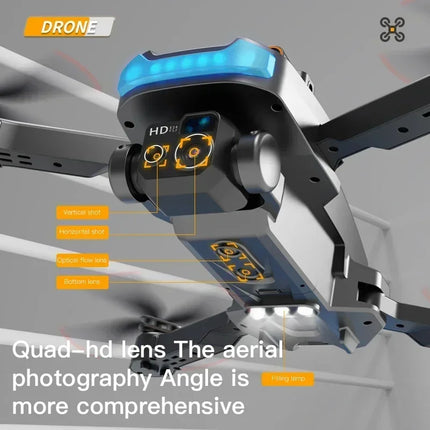 Drone Double caméra HD 8K avec prise de photos et vidéo instantanées - Détecteur d'obstacles