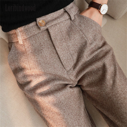 Pantalon d'Hiver Chic Effet Laine