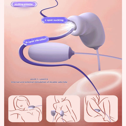 Stimulateur 2 en 1 pour tétons et clitoris - Succions & vibrations