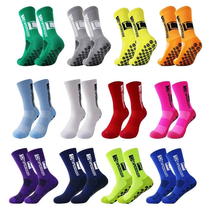 Lot de 2 Paires de Chaussettes de Sport Montantes Antidérapantes