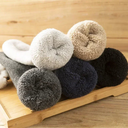 Lot de 3 Paires de Chaussettes Épaisses en Laine Thermique - Mixte