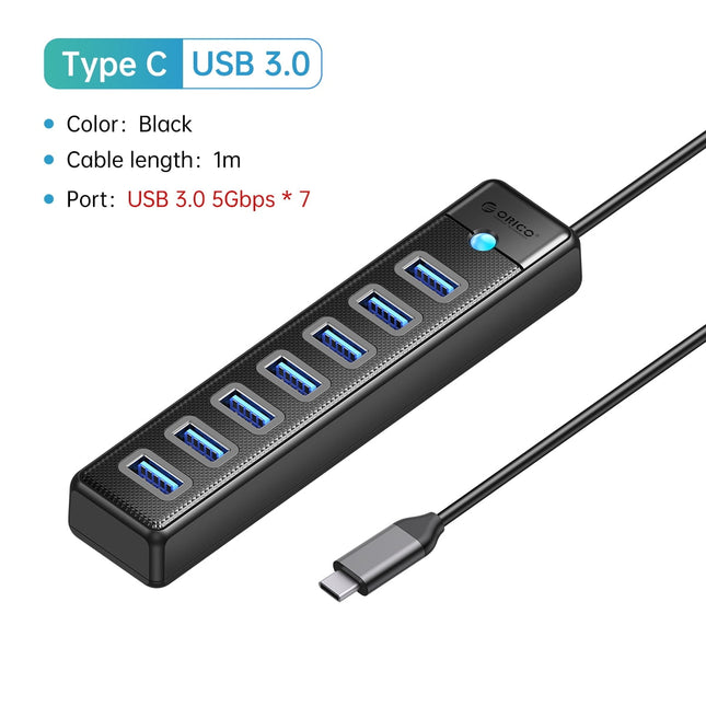 Multiprise 7 Ports USB - 100cm