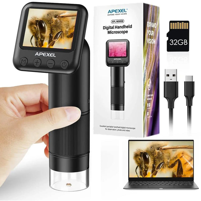 Microscope de Poche Numérique 800X HD + Carte 32G Offerte