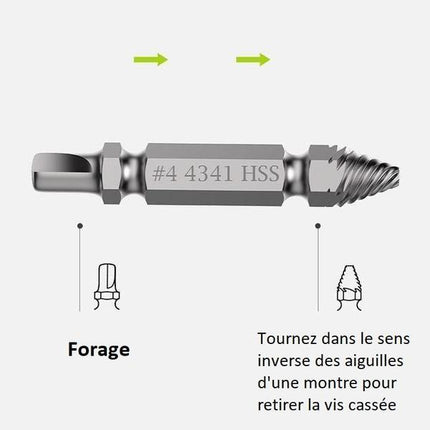 Extracteur de vis endommagées