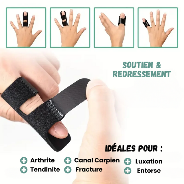 Lot de 5 Attelles de redressement et récupération pour soin des articulations