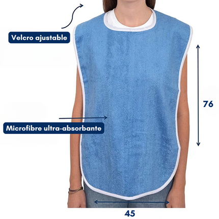 Bavoir XXL pour adulte en Microfibre lavable et réutilisable