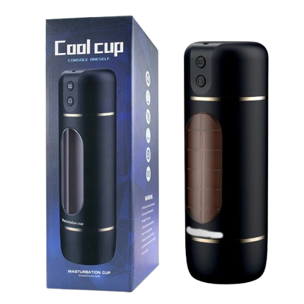 COOL CUP - Masturbateur à 10 vibrations, compression & Système vocal