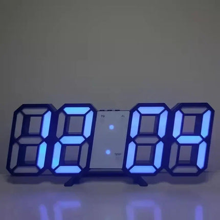 Horloge LED 3D Design - Réveil Digital Intelligent pour un Intérieur Moderne