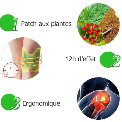 Lot de 24 Patchs genoux anti inflammatoires aux plantes