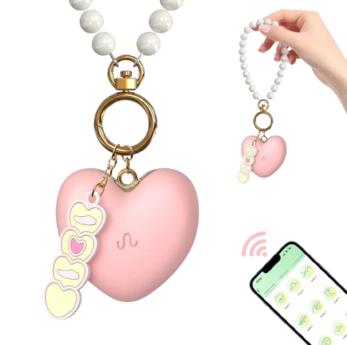 Little Heart - Mini Vibromasseur Coeur Porte-Clé - 9 Vibrations + APP