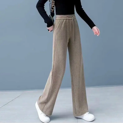 Pantalon en velours côtelé ample Femme - Intérieur Polaire