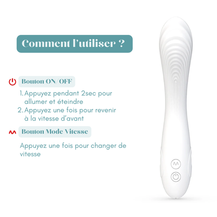 Wavy - Vibromasseur souple et texturé 4 Orgasmes - Lubrifiant OFFERT